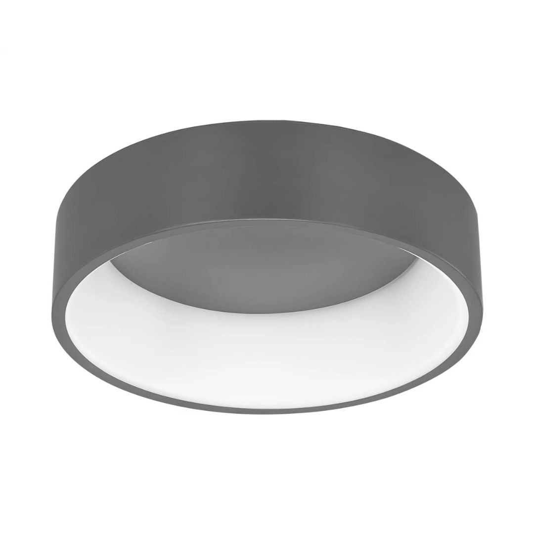 Plafoniera LED rotunda cu lumina calda dimabila Shay 2 gri antracit - 2800 Lumeni