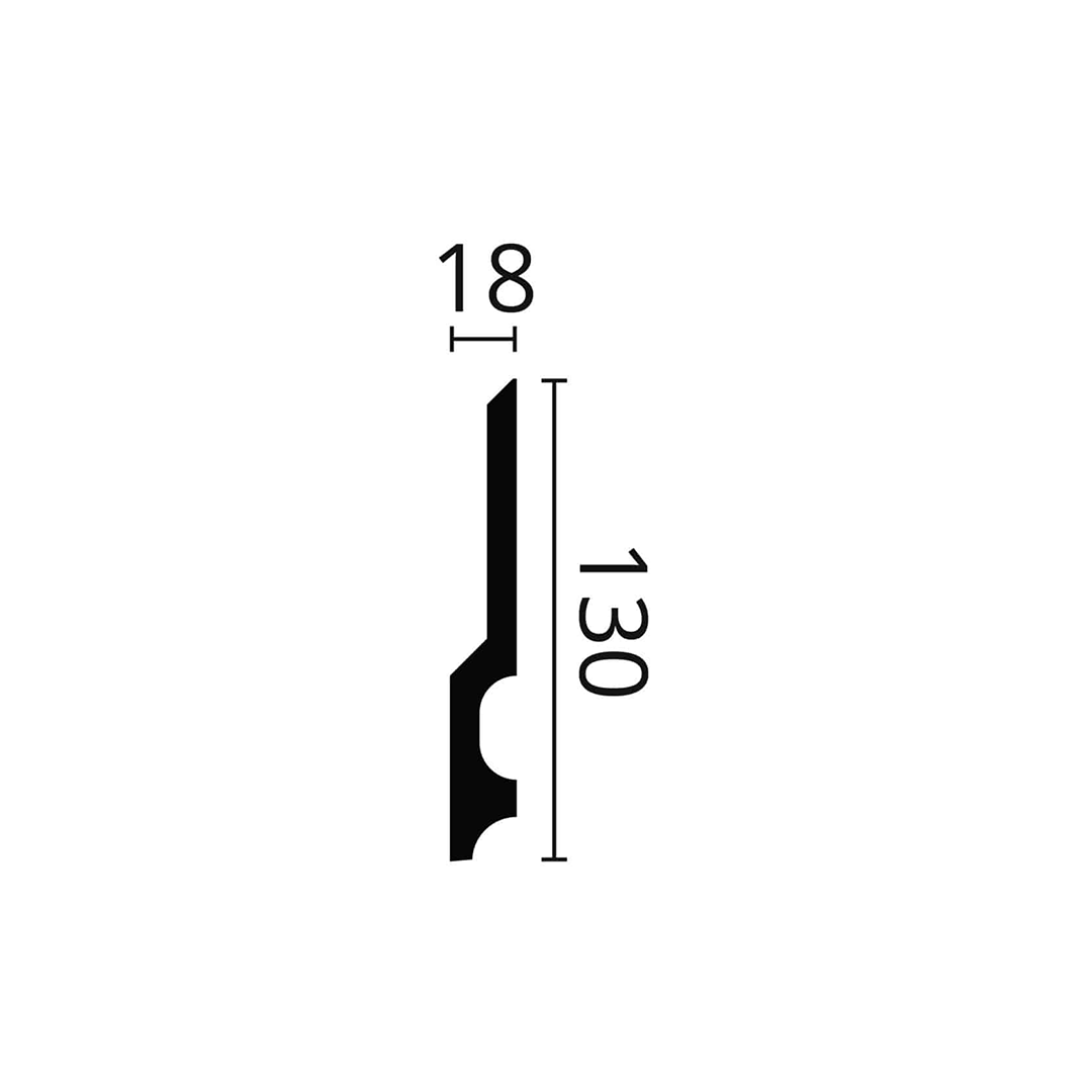 Plinta din duropolimer FD22 - 13x1,8x200 cm