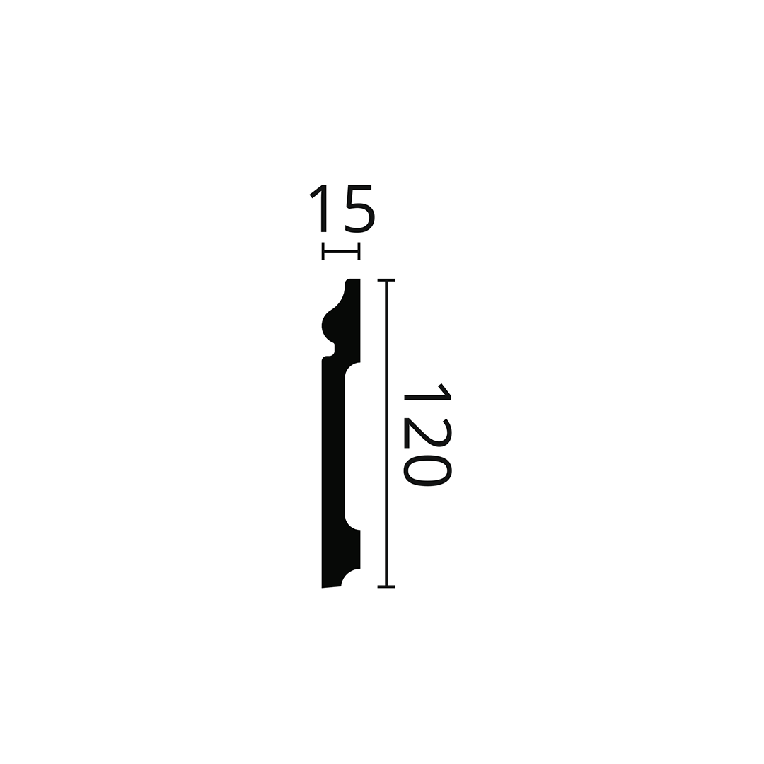 Plinta flexibila din poliuretan FL2 FLEX - 12x1,5x200 cm