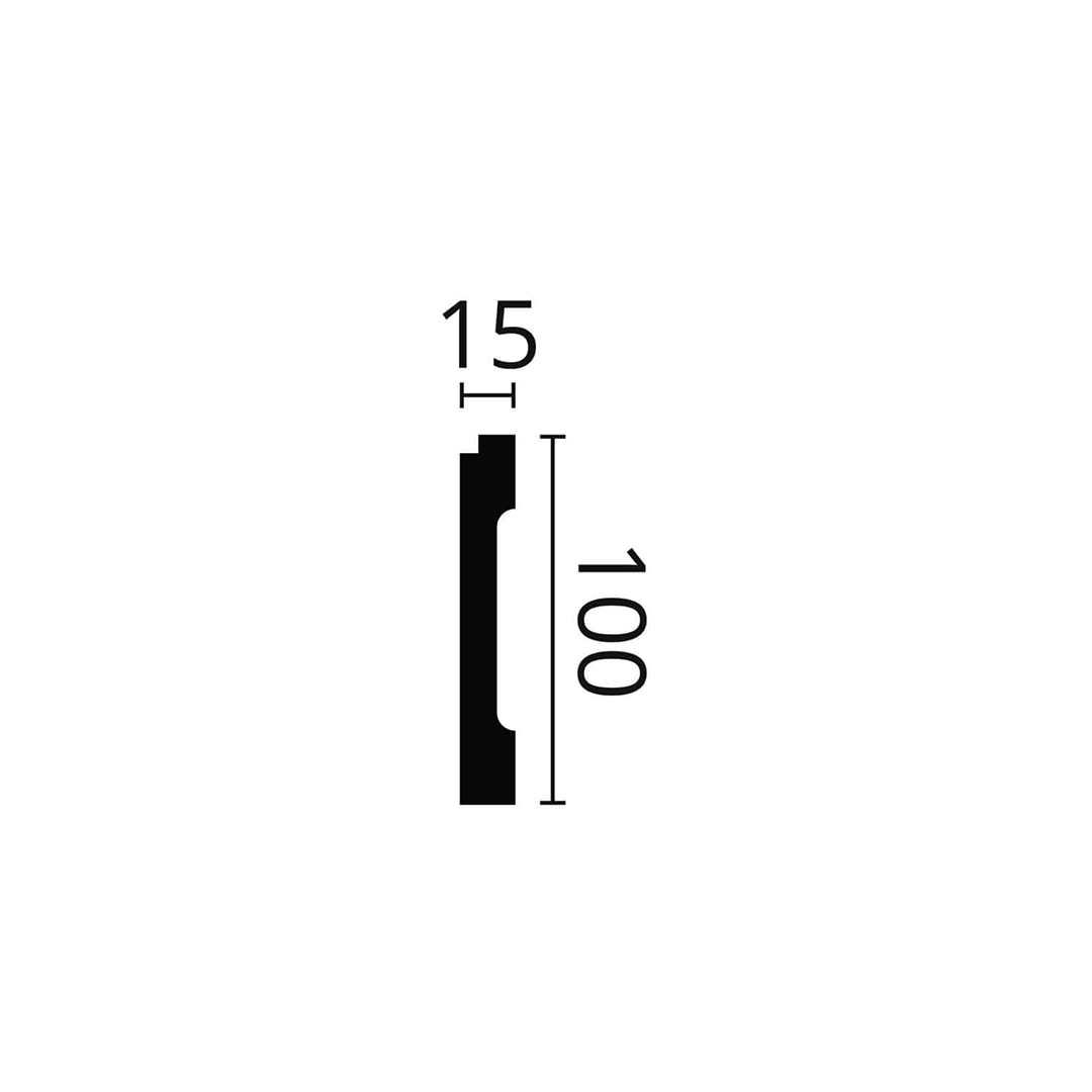 Plinta din duropolimer FD1 - 10x1,5x200 cm
