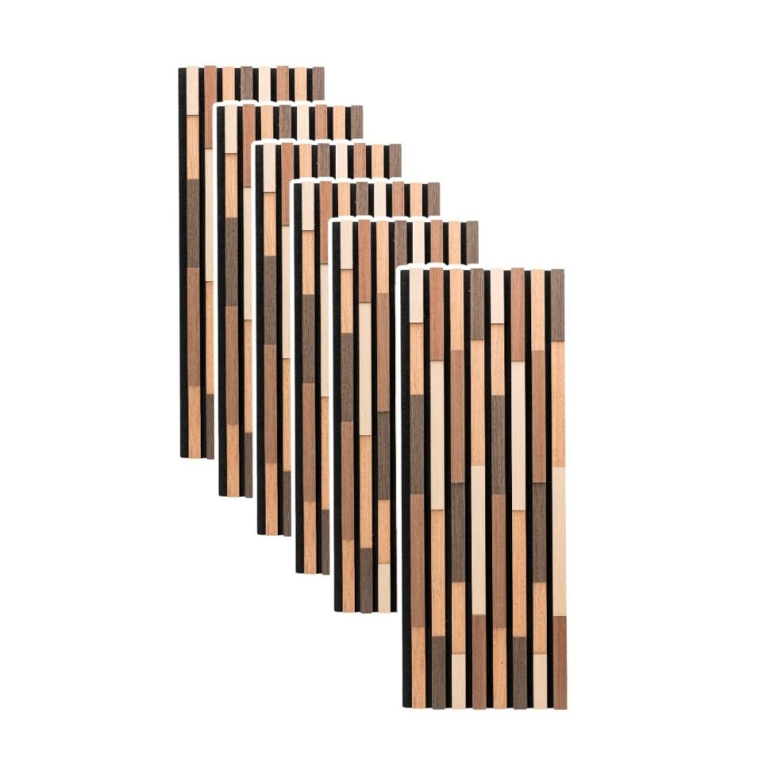 Riflaj Acustic din MDF si Pâslă Multicolor D6779 – 80x30x1.8 cm