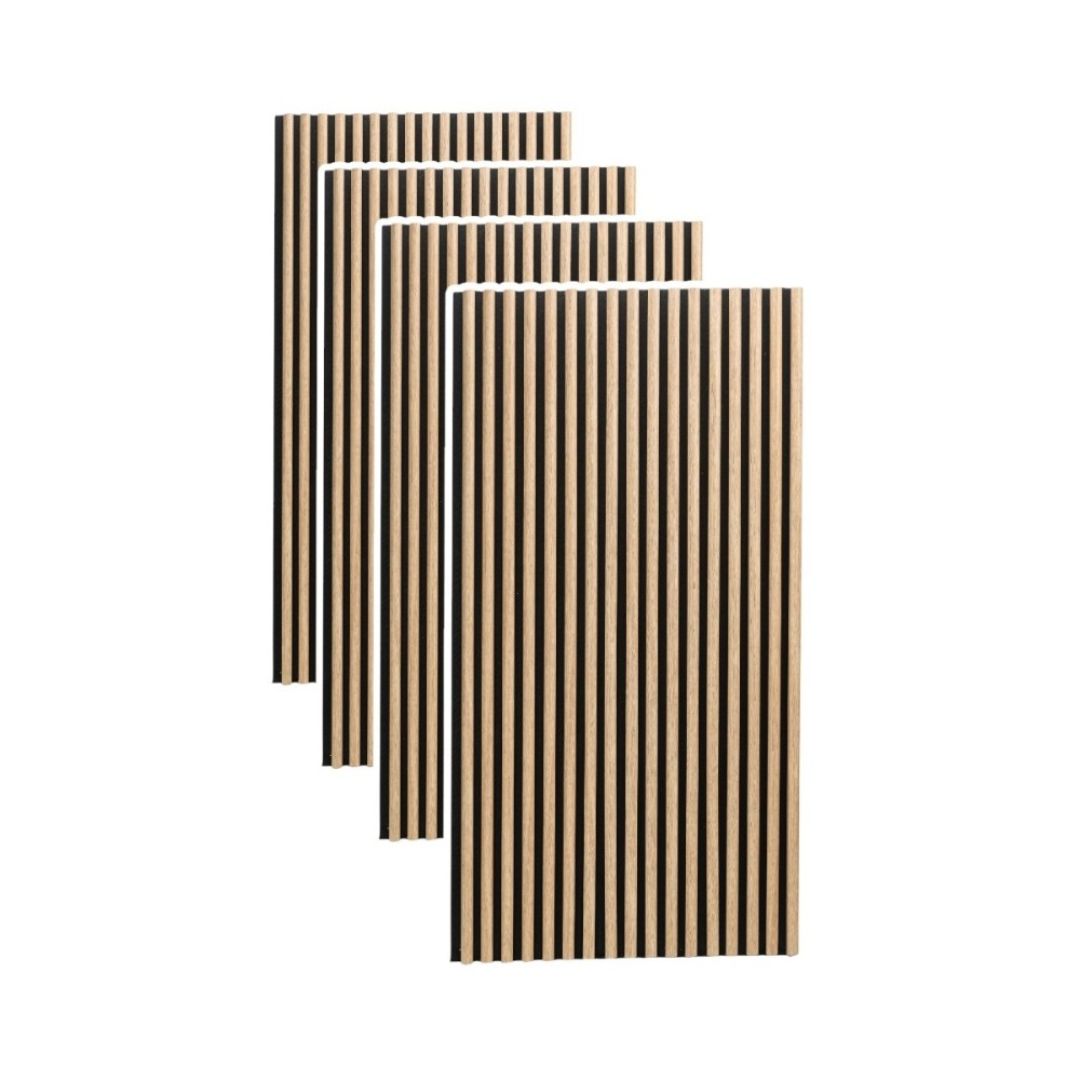 Riflaj Acustic Flexibil din MDF si Pâslă Stejar Deschis D6780 – 240x60x2.1 cm