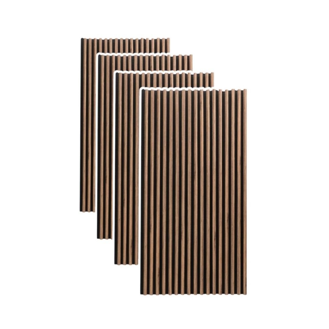 Riflaj Acustic Flexibil din MDF si Pâslă Stejar Inchis D6781 – 240x60x2.1 cm