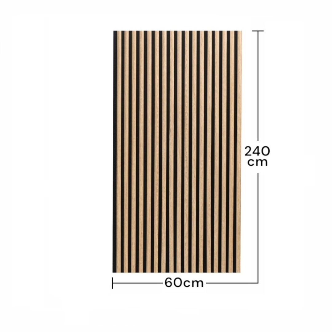 Riflaj Acustic Flexibil din MDF si Pâslă Stejar D6782 – 240x60x2.1 cm