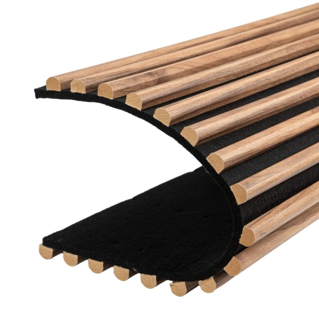 Riflaj Acustic Flexibil din MDF si Pâslă Stejar D6782 – 240x60x2.1 cm