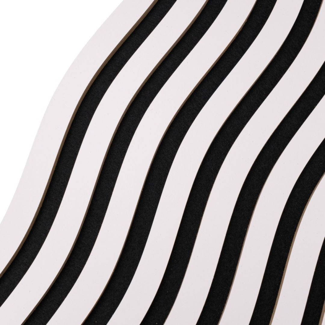 Riflaj Acustic din MDF si Pasla Alb D6248 – 30×1,8×240 cm