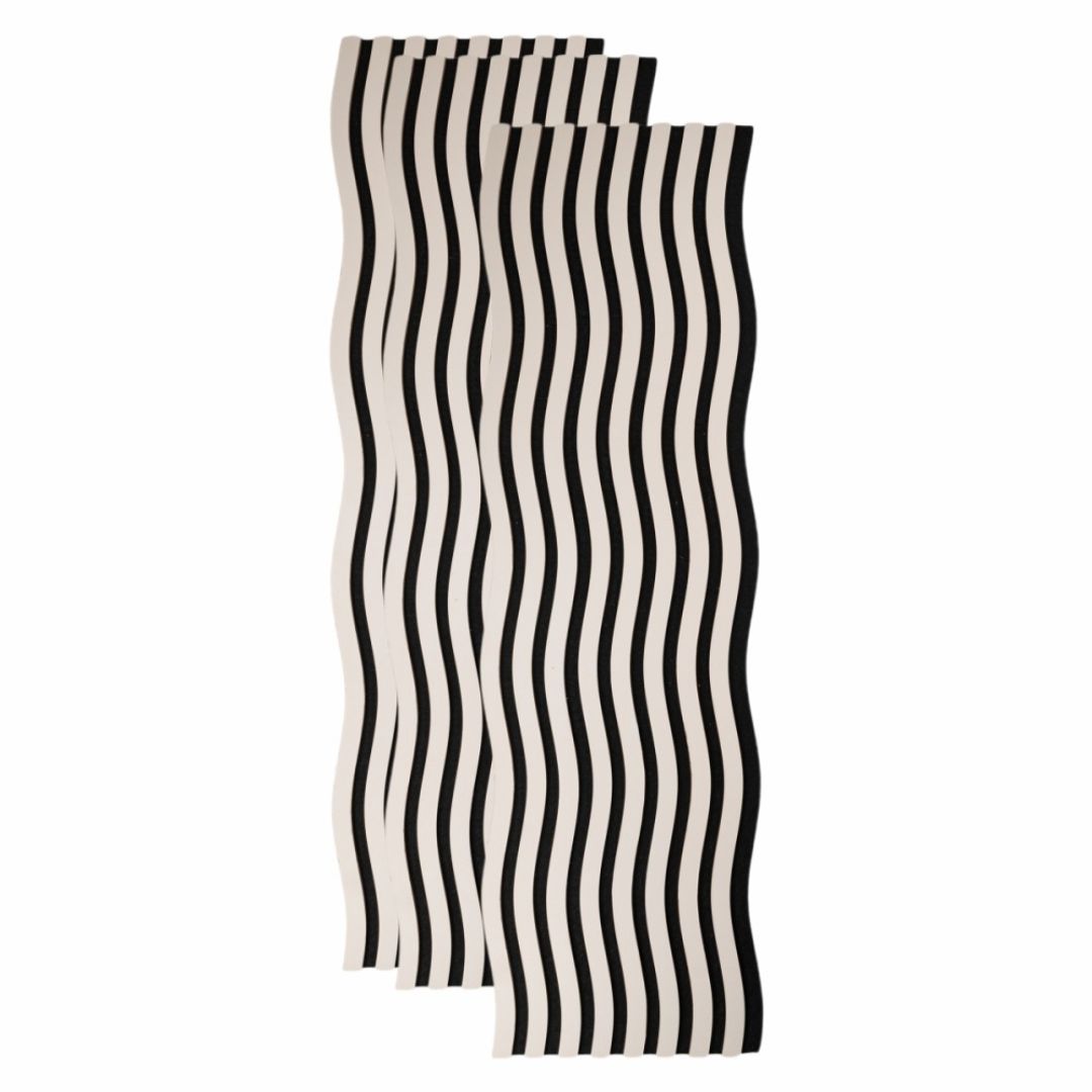 Riflaj Acustic din MDF si Pasla Grej D6247 – 30×1,8×240 cm