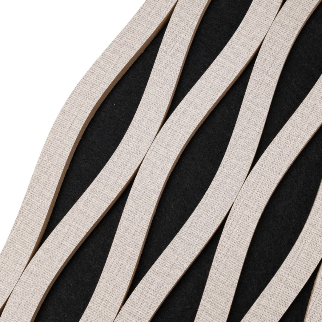 Riflaj Acustic din MDF si Pasla Gri D6243 – 30×1,8×240 cm