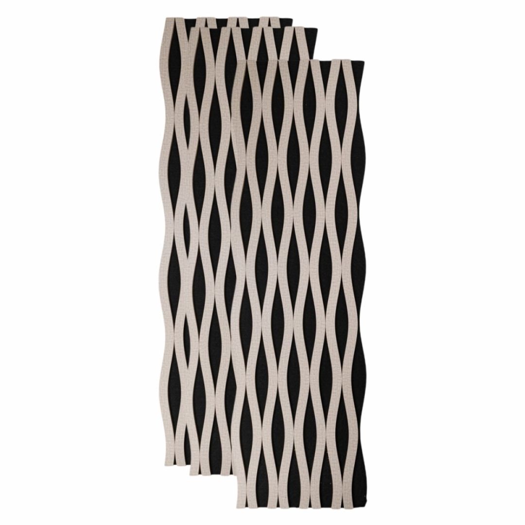 Riflaj Acustic din MDF si Pasla Gri D6243 – 30×1,8×240 cm