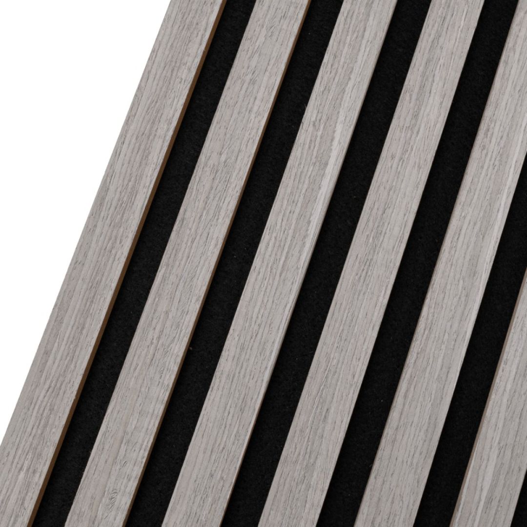 Riflaj Acustic din MDF si Pasla Gri D7101 – 30×1,8×270 cm