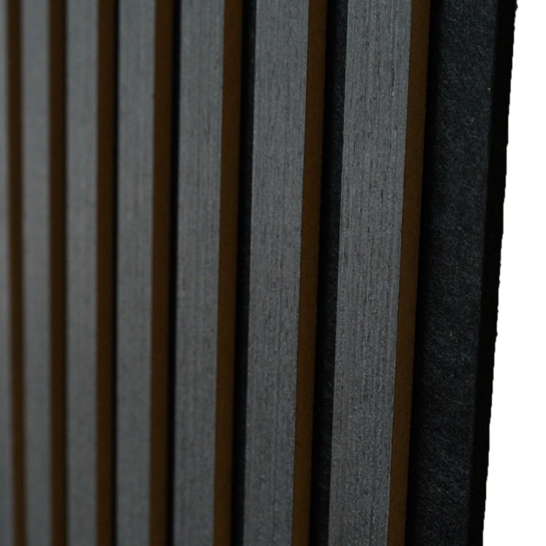 Riflaj Acustic din MDF si Pasla Gri Inchis D7103 – 30×1,8×270 cm