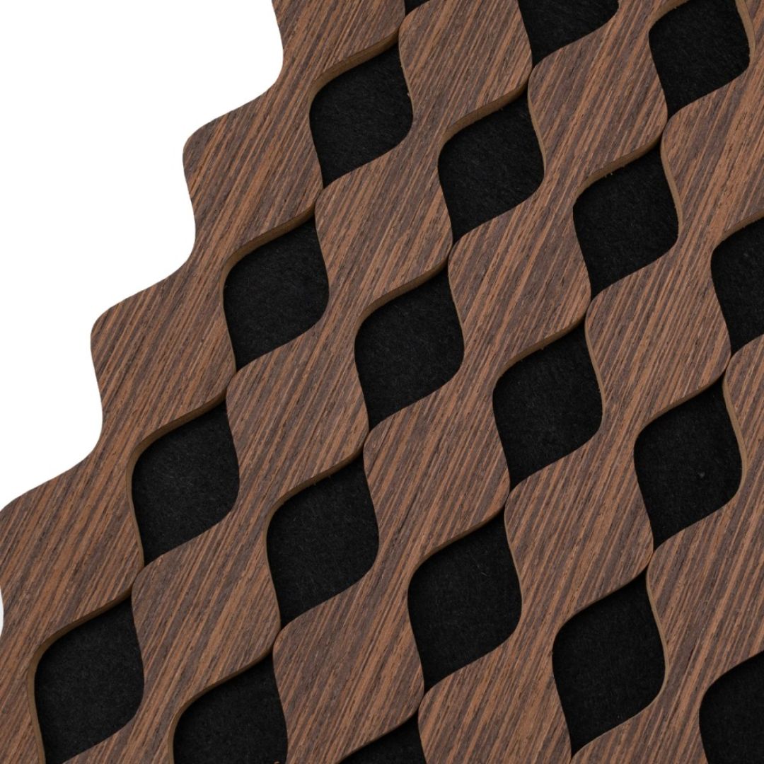 Riflaj Acustic din MDF si Pasla Nuc D6232 – 30×1,8×240 cm