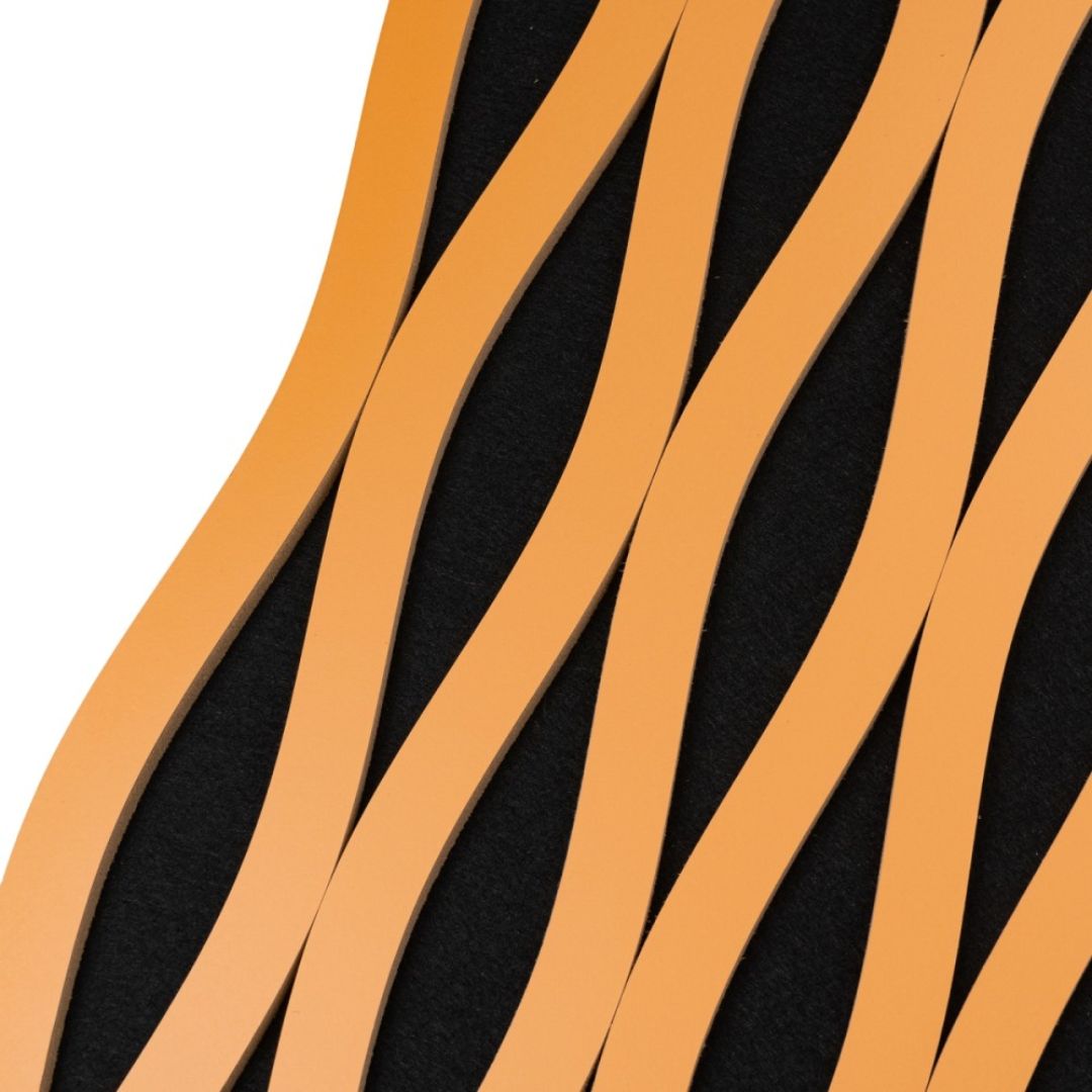 Riflaj Acustic din MDF si Pasla Orange D6242 – 30×1,8×240 cm