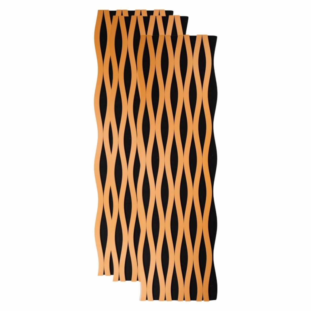 Riflaj Acustic din MDF si Pasla Orange D6242 – 30×1,8×240 cm