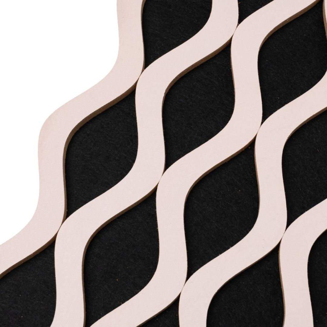 Riflaj Acustic din MDF si Pasla Roz D6239 – 30×1,8×240 cm