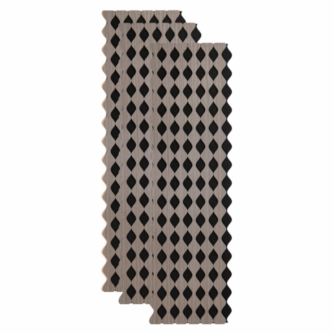 Riflaj Acustic din MDF si Pasla Stejar Antracit D6234 – 30×1,8×240 cm