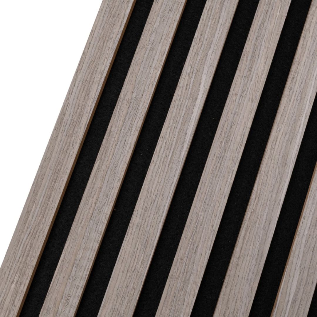 Riflaj Acustic din MDF si Pasla Stejar Antracit D6237 – 30×1,8×240 cm