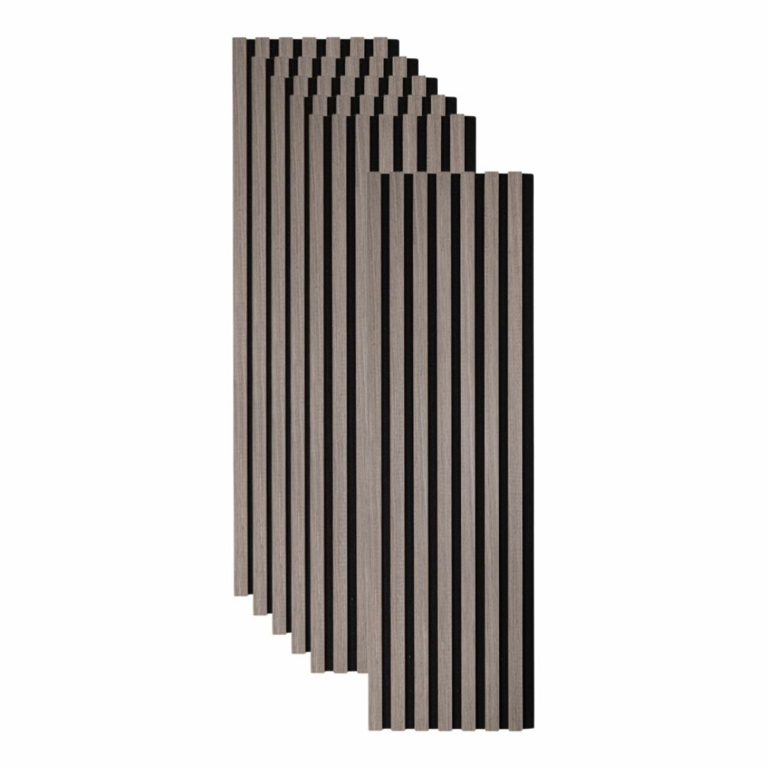 Riflaj Acustic din MDF si Pasla Stejar Antracit D6237 – 30×1,8×240 cm