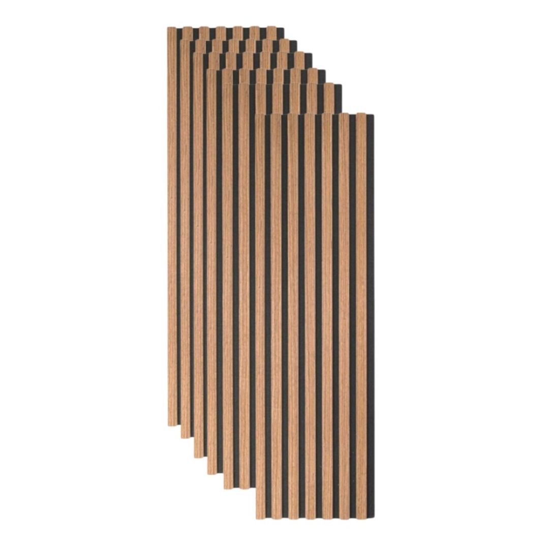 Riflaj Acustic din MDF si Pasla Stejar Natur D7100 – 30×1,8×270 cm