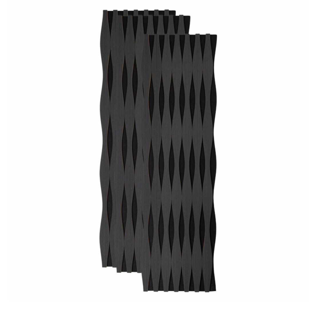 Riflaj Acustic din MDF si Pasla Stejar Negru D6251 – 30×1,8×240 cm