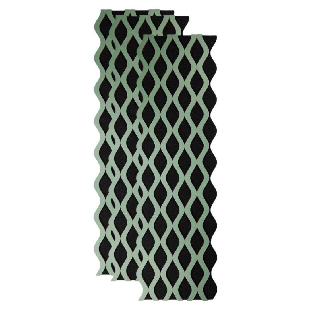 Riflaj Acustic din MDF si Pasla Verde D6240 – 30×1,8×240 cm