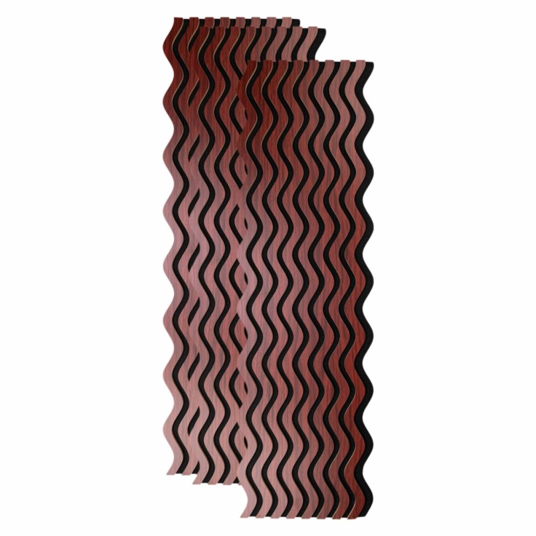 Riflaj Acustic din MDF si Pasla Visiniu D6244 – 30×1,8×240 cm
