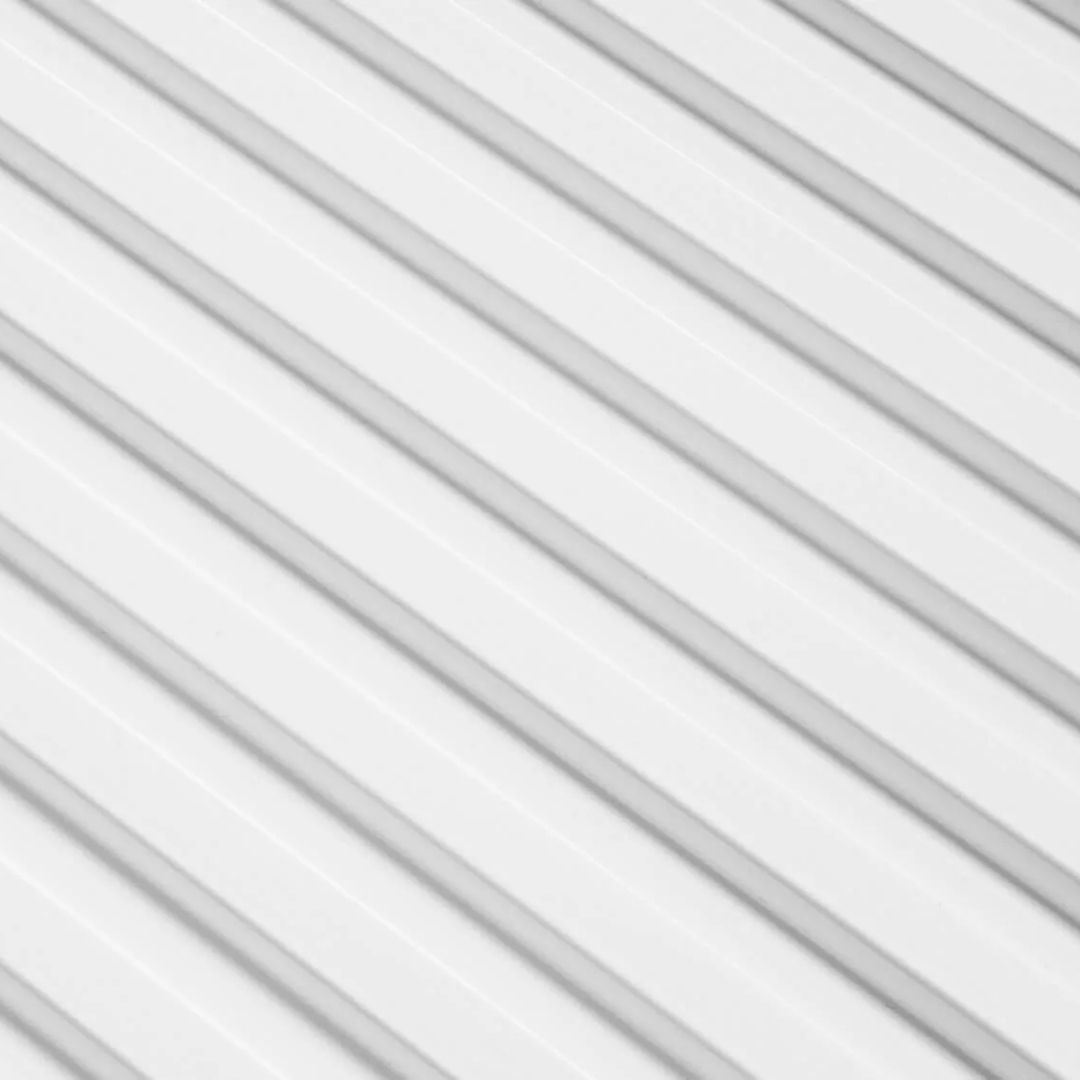Riflaj alb din polimer dur vopsibil L0101 – 12.5×1.2×270 cm