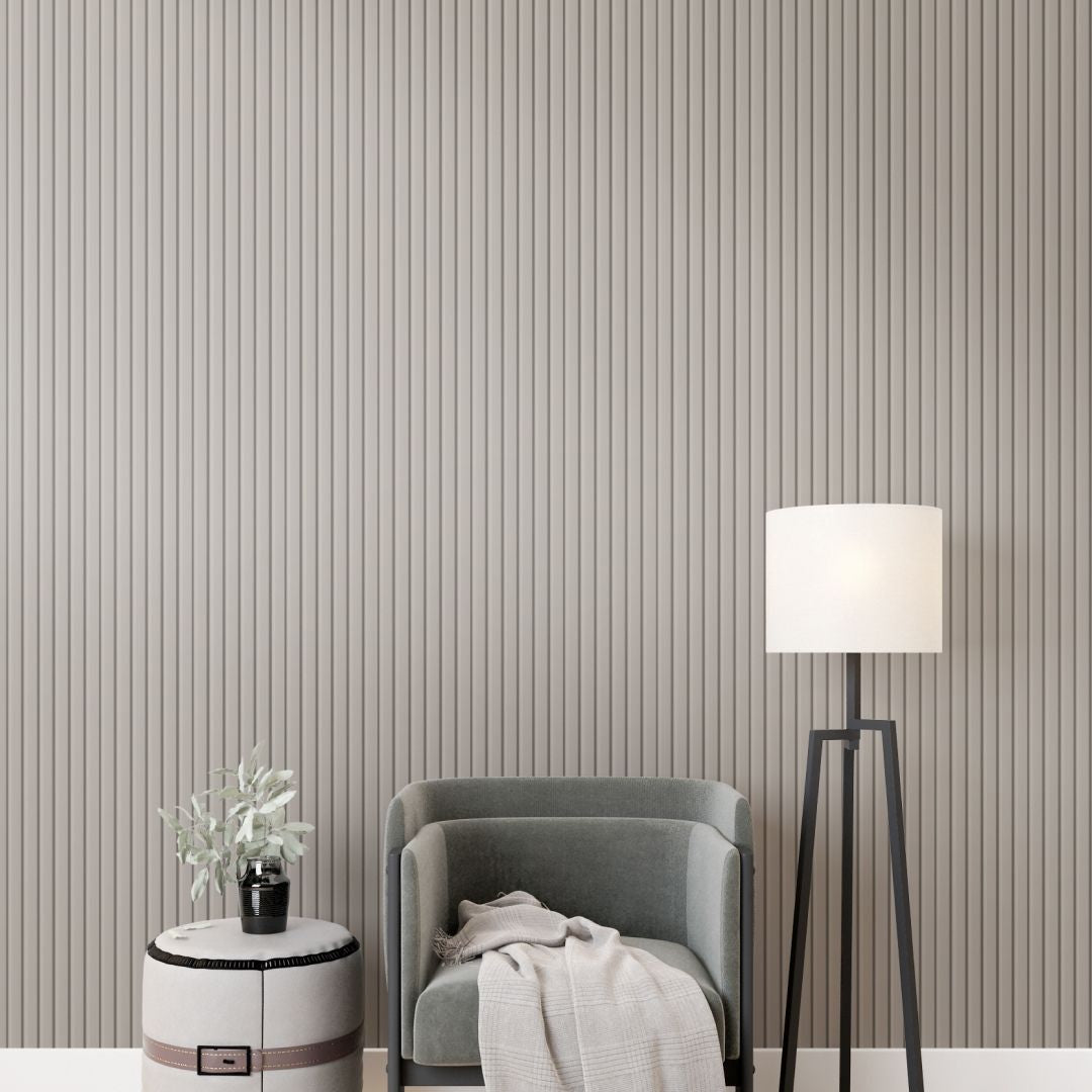 Riflaj gri din MDF înfoliat – 12 x 1,8 x 270 cm