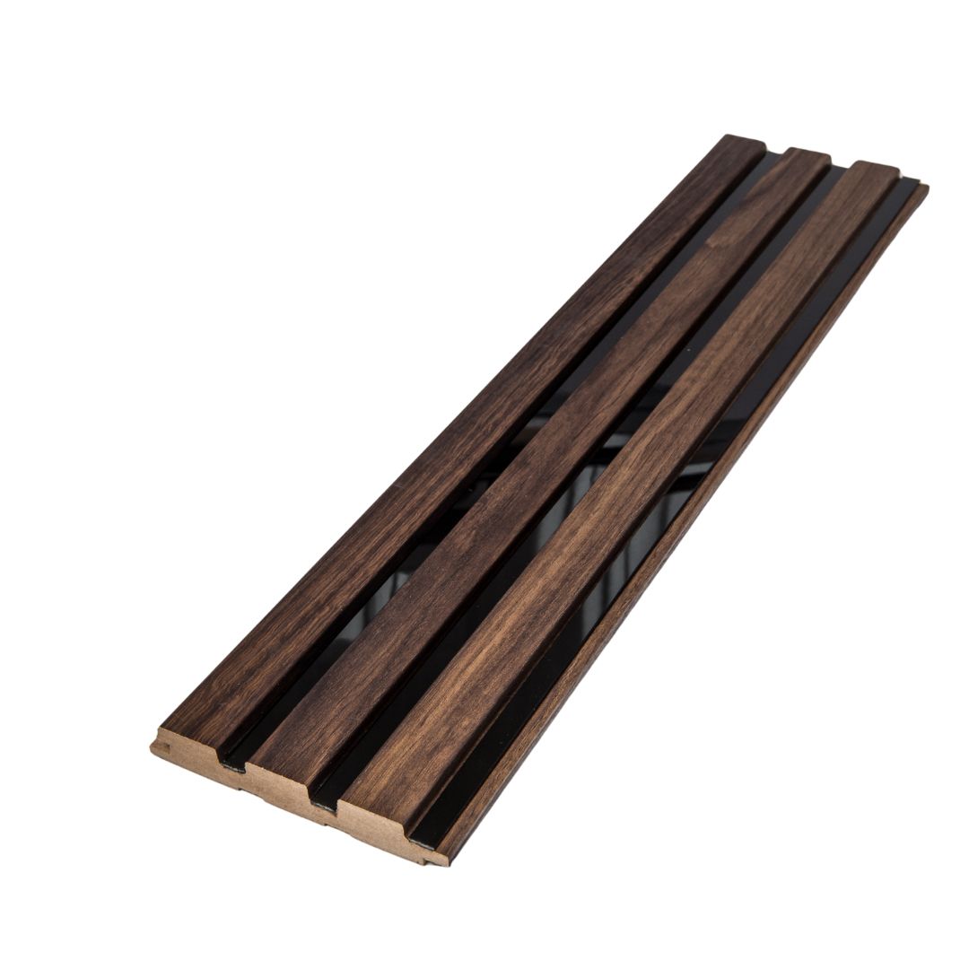 Riflaj stejar catania cu oglinda neagra din MDF infoliat - 12x1,8x270 cm