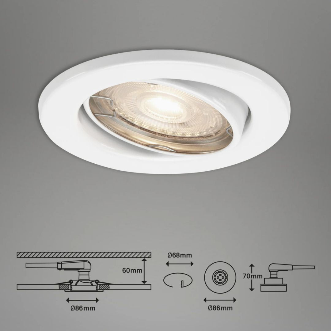Set 3 spoturi LED ultra slim cu lumina calda ajustabile albe - 460 Lumeni