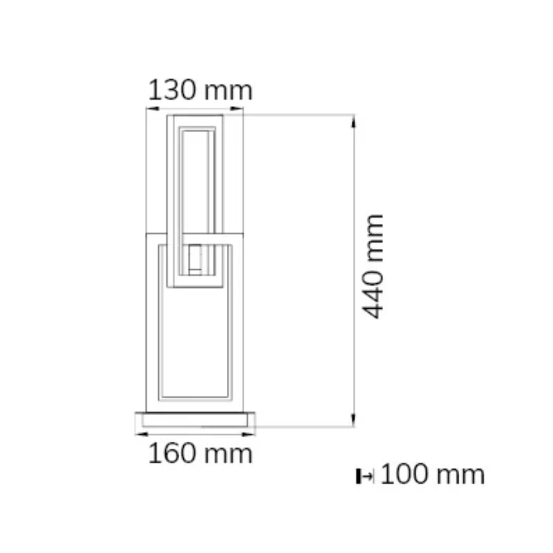 Veioza LED dimabila cu lumina calda gri antracit Muriel - 3000K 800 Lumeni