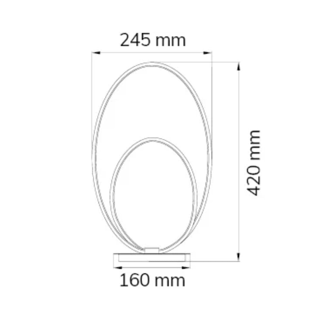 Veioza LED dimabila cu lumina calda neagra Nia - 1200 Lumeni