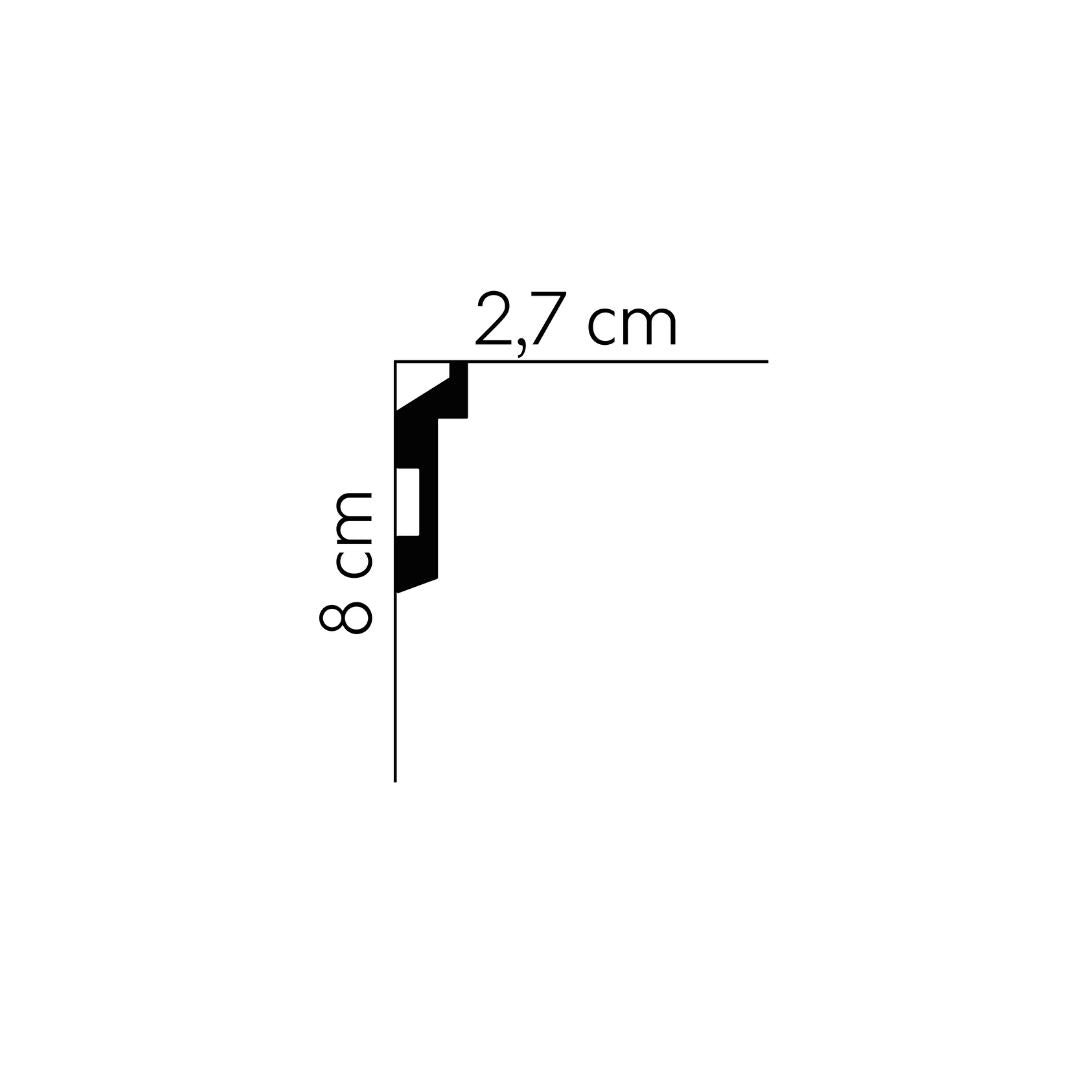 Cornisa pentru tavan MD024 – 8×2,7×200 cm