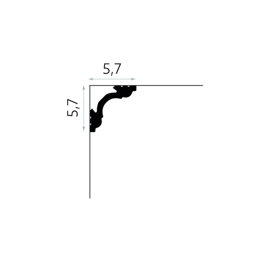 Cornisa decorativa tavan MD106 – 5,7×5,7×200 cm