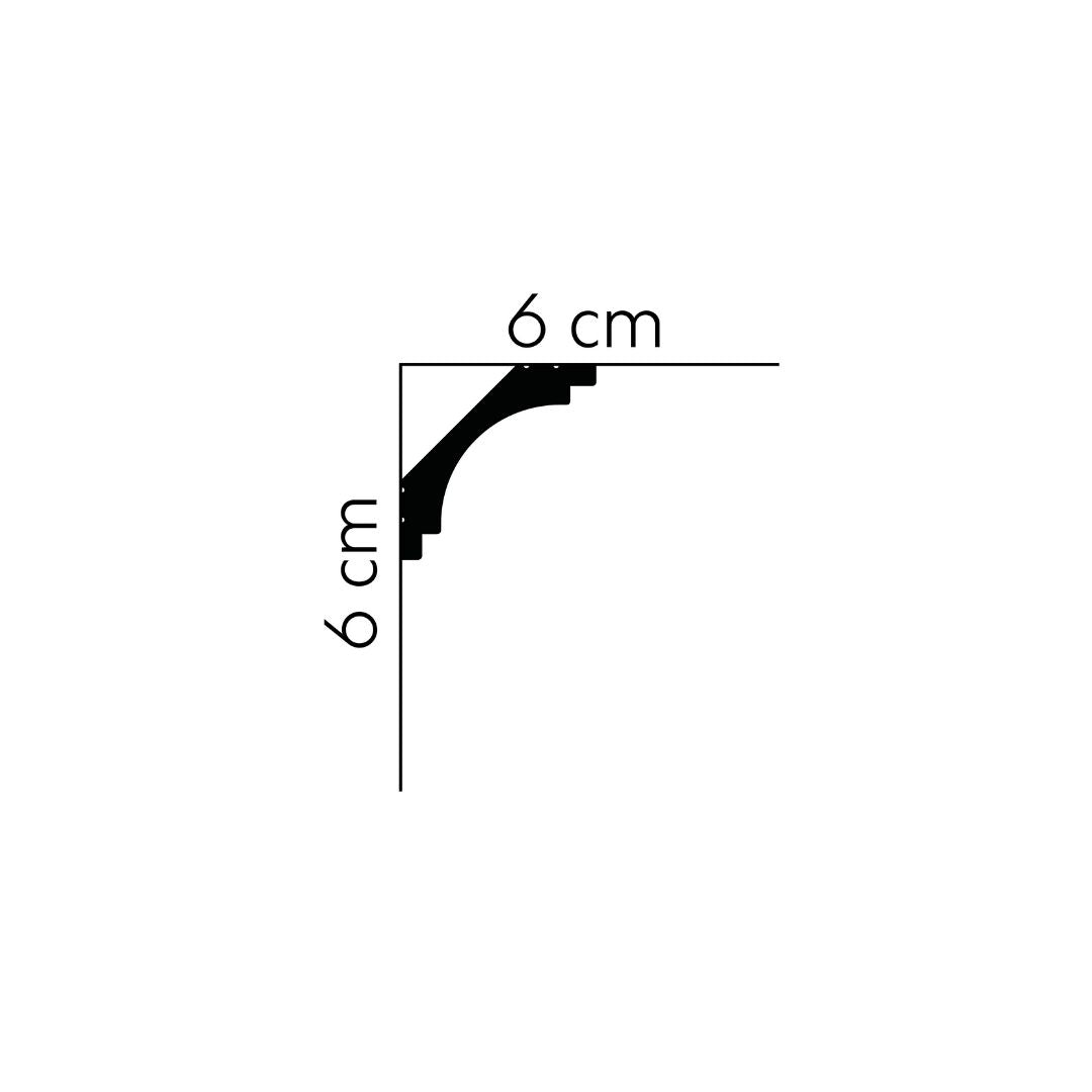 Cornisa decorativa tavan MD145 – 6x6x200 cm