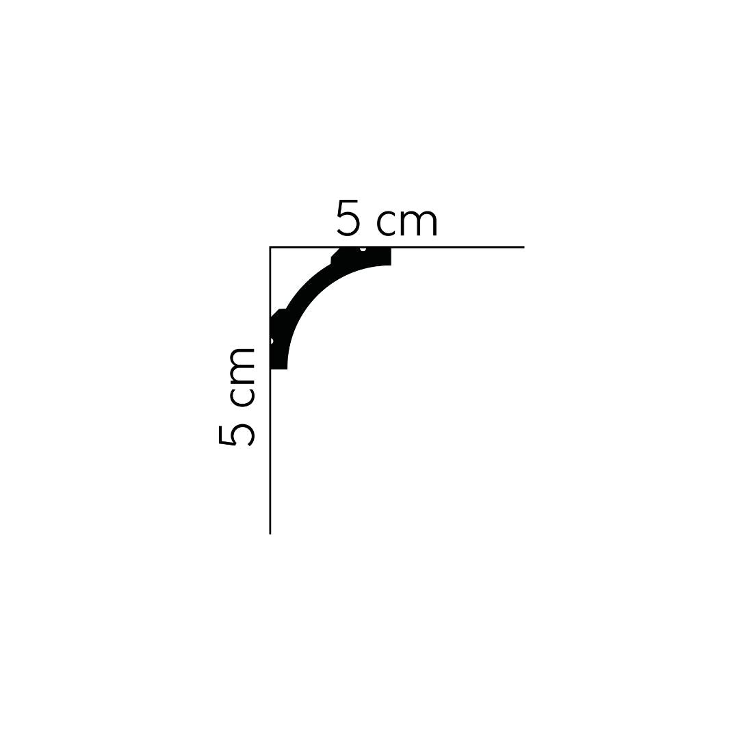 Cornisa decorativa tavan MD210 – 5x5x200 cm