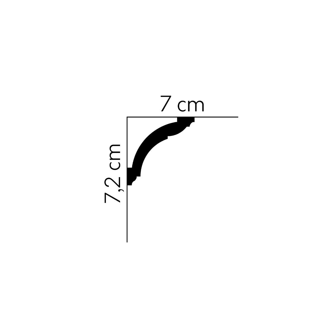 Cornisa decorativa tavan MD367 – 7×7,2×200 cm