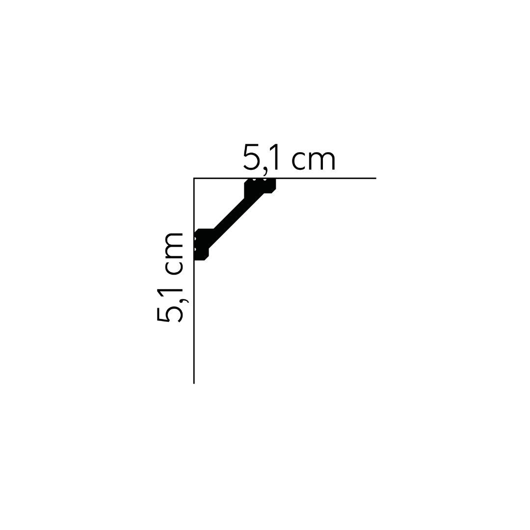 Cornisa decorativa tavan MD368 – 5,1×5,1×200 cm