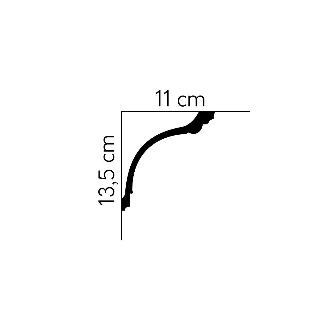 Cornisa decorativa tavan MDA040 – 11×13,5×200 cm