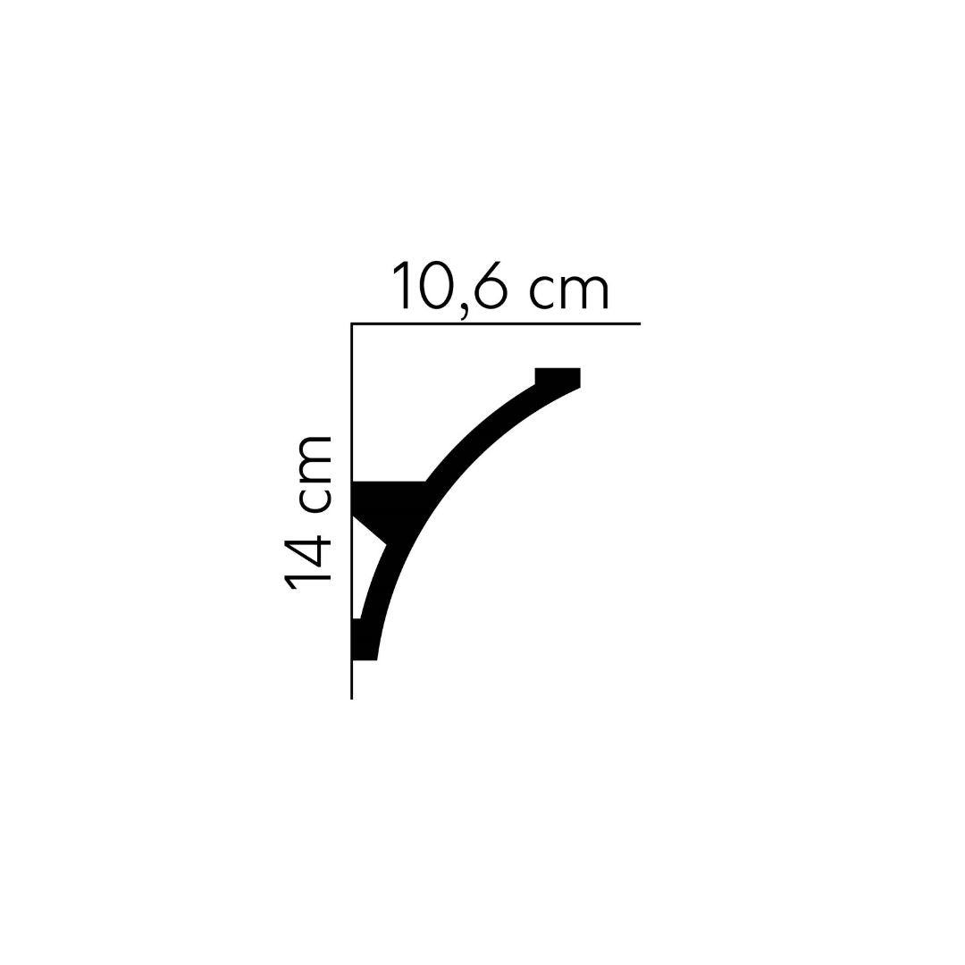 Cornisa decorativa tavan MDB101 – 10,6x14x200 cm