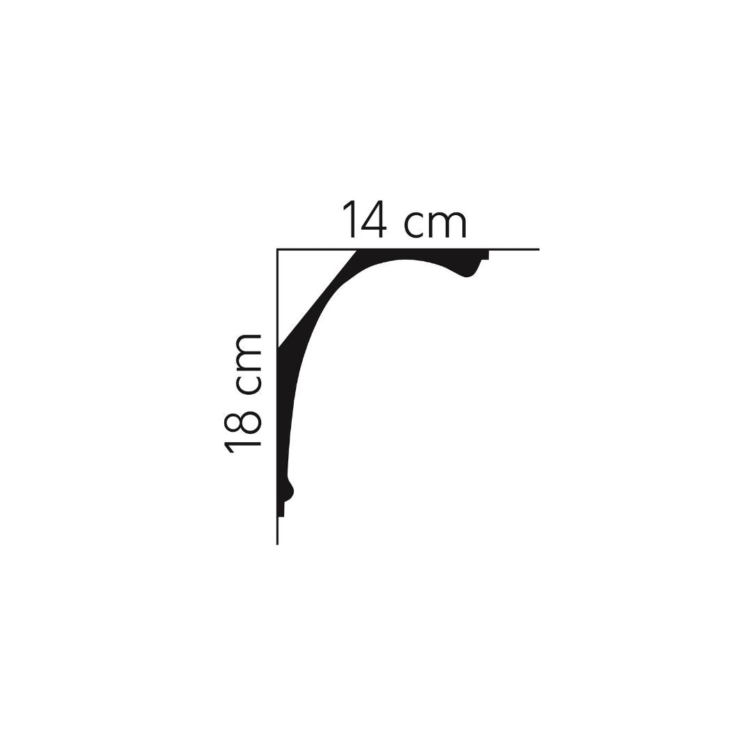 Cornisa decorativa tavan MDB103 – 14x18x200 cm