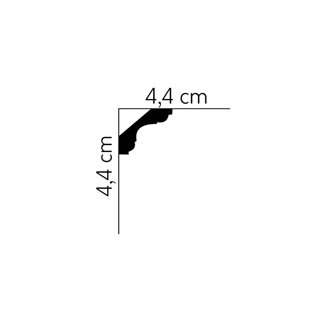 Cornisa decorativa tavan MDB112 – 4,4×4,4×200 cm