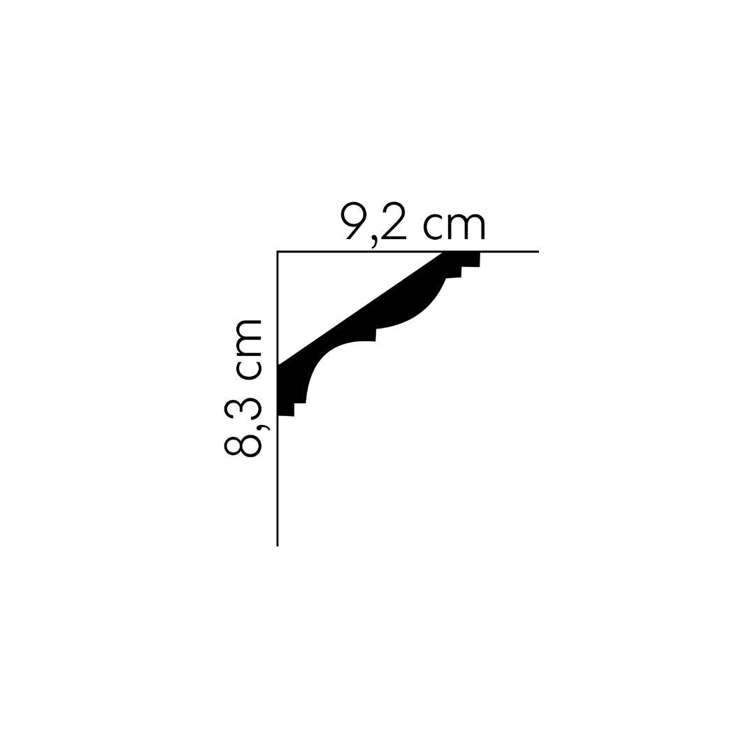 Cornisa decorativa tavan MDB117 – 9,2×8,3×200 cm