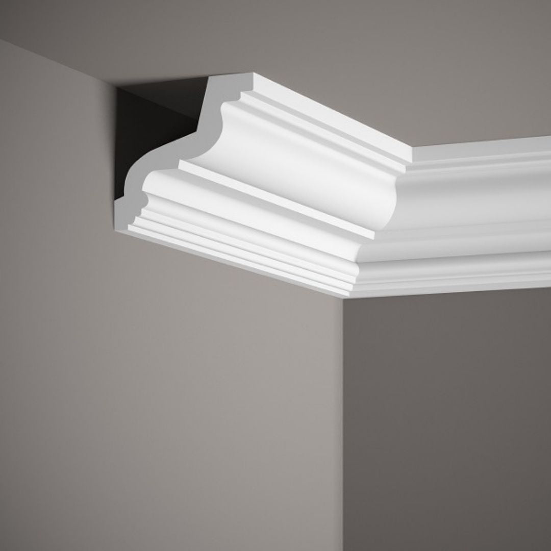 Cornisa decorativa tavan MDB118 – 10×9,7×200 cm