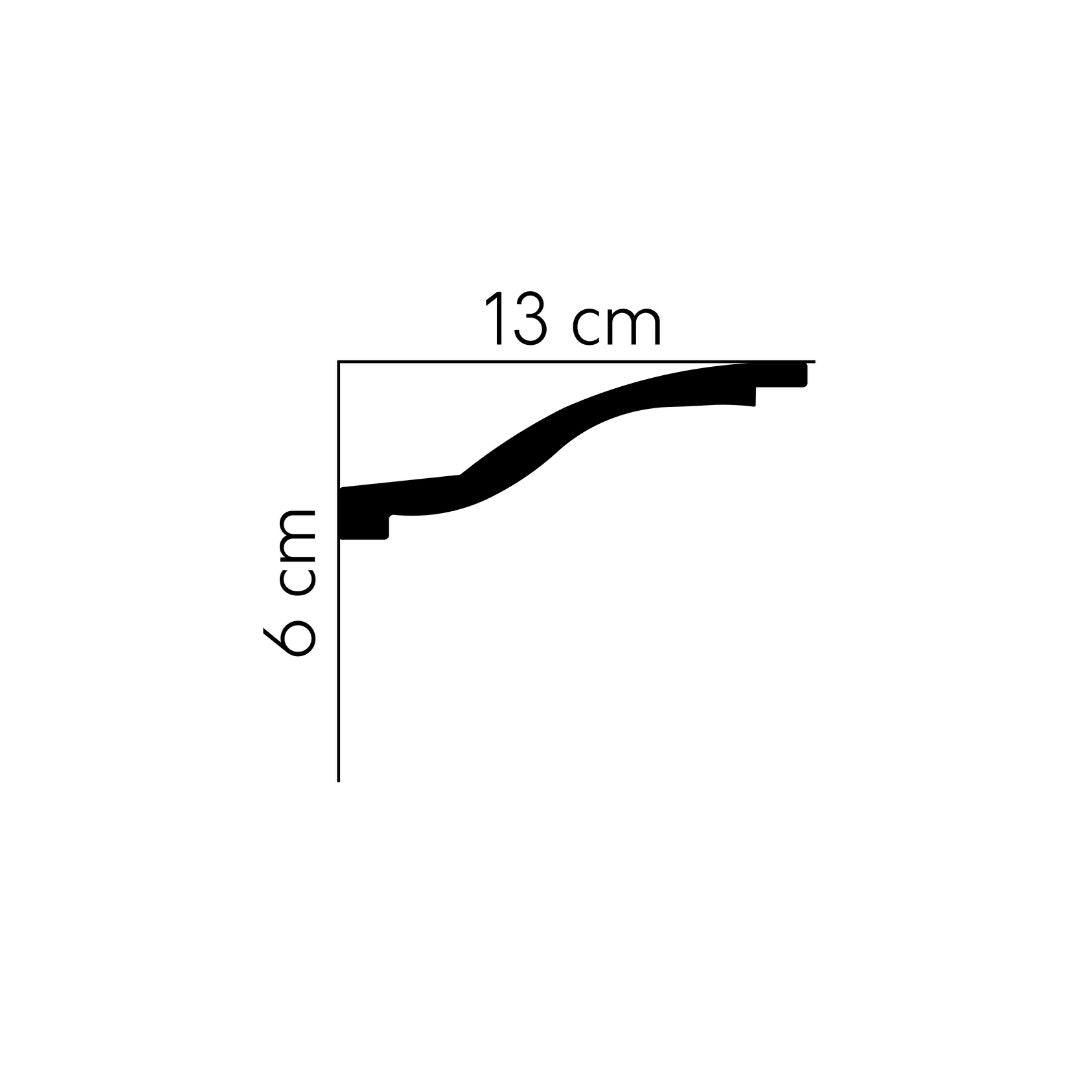 Cornisa decorativa tavan MDB127 – 13x6x200 cm