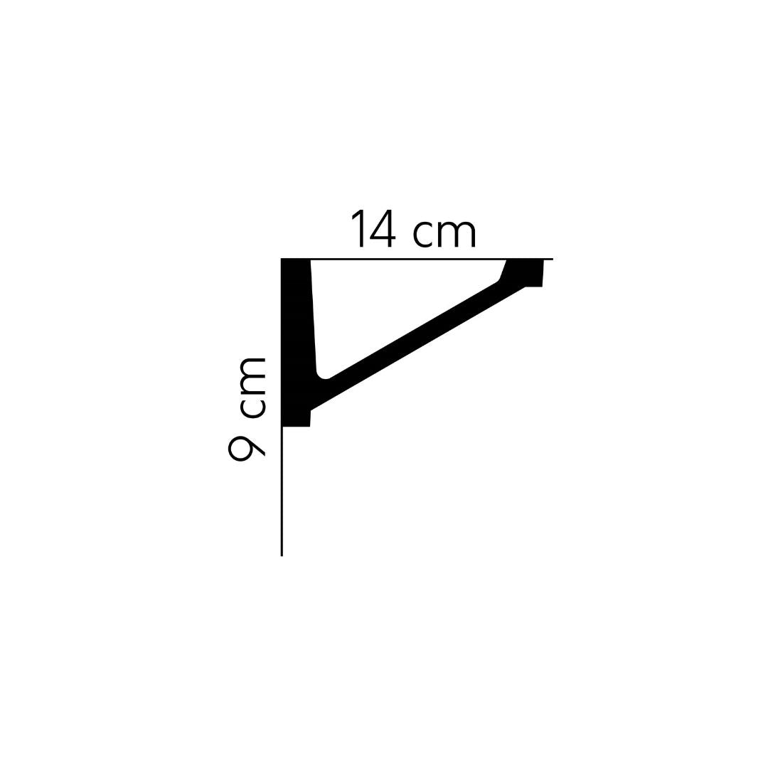 Cornisa decorativa tavan MDB131 – 14x9x200 cm