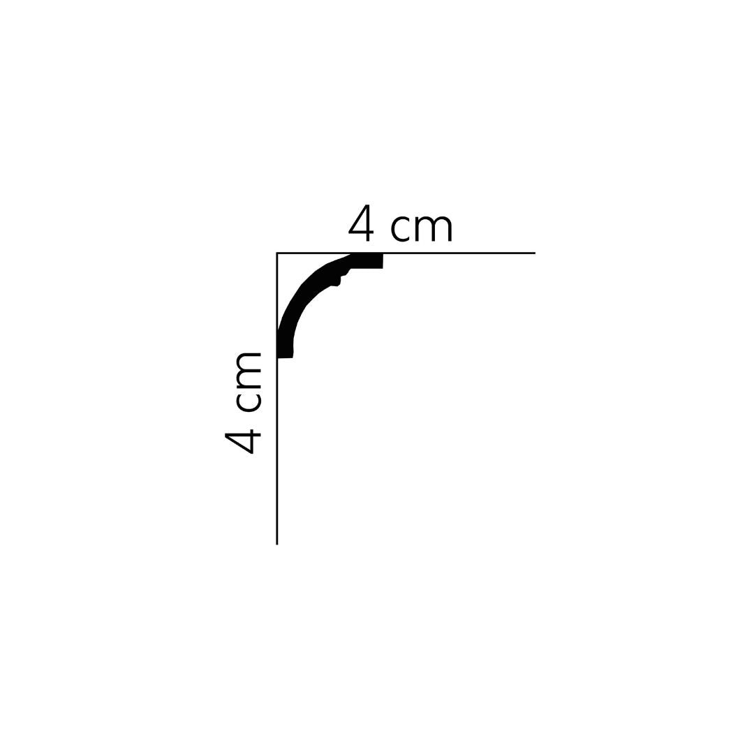 Cornisa decorativa tavan MDB136 – 4x4x200 cm