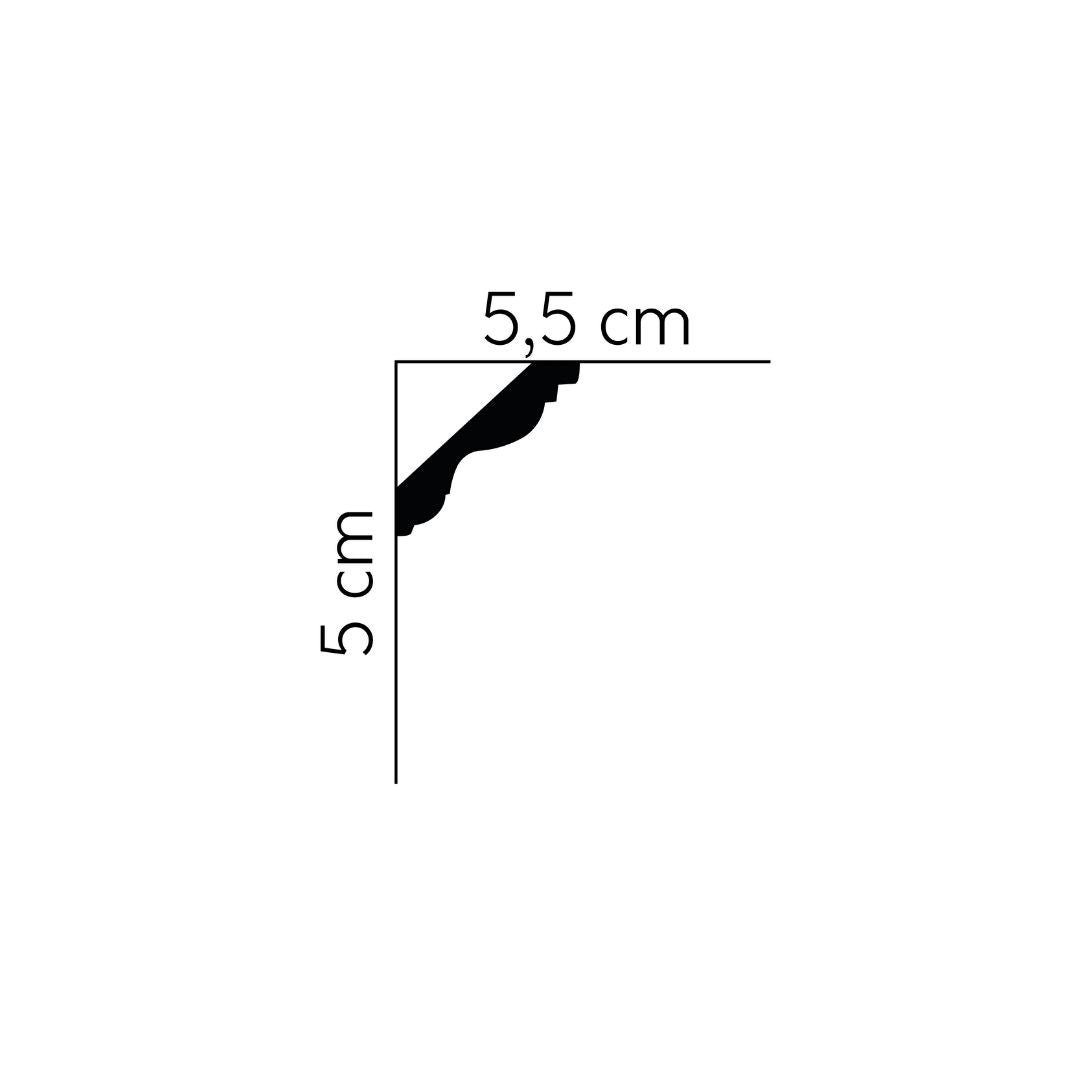 Cornisa decorativa tavan MDB147 – 5,5x5x200 cm