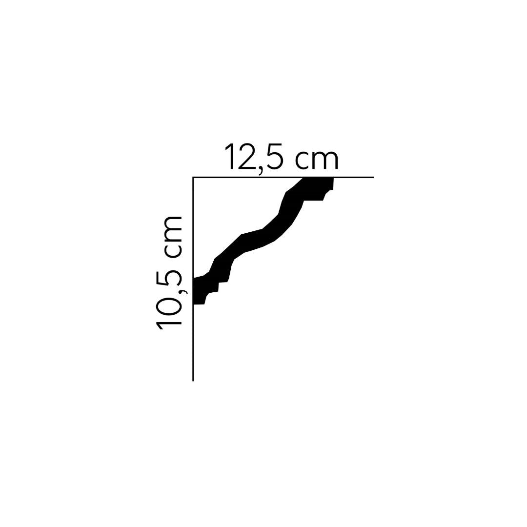 Cornisa decorativa tavan MDB154 – 12,5x15x200 cm