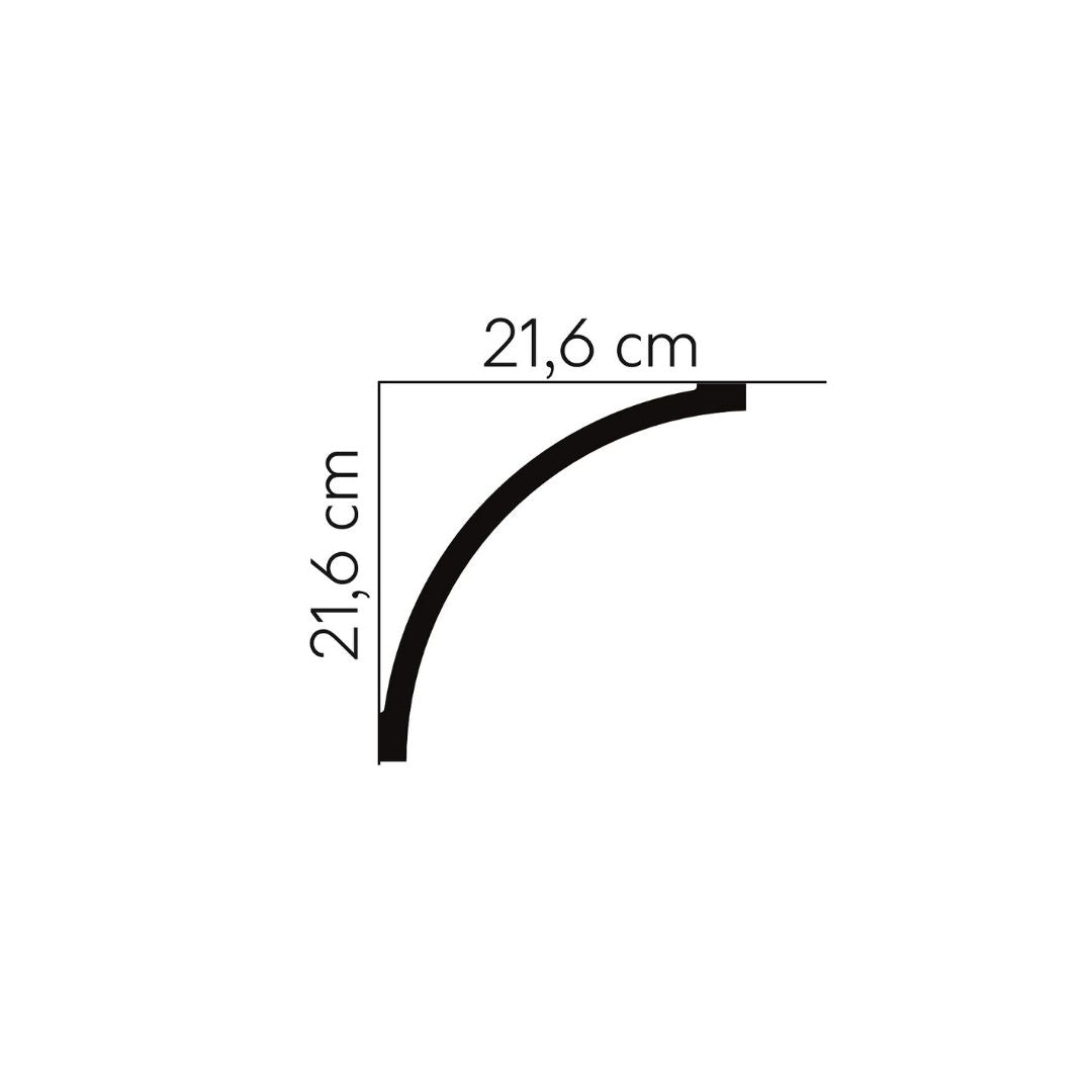 Cornisa decorativa tavan MDB155 – 21,6×21,6×200 cm